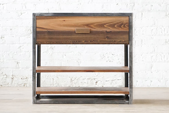 American made dressers, drawers, and storage chests. Shelf and shelves. Metal. Steel accents. Natural solid wood furniture. Refined rustic. Modern rustic. Boho. Farmhouse. Mountain cabin. Cottage style designs. Heirloom quality. Sustainably sourced materials. Outdoors inspired. 