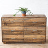 Natural solid wood dresser or storage chest. Furniture for home storage. Chevron pattern detailing. Solid wood drawers. Handcrafted in the USA. Heirloom quality. Sustainably sourced. 