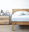  Natural solid wood platform bed frame. Handcrafted in the USA.