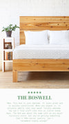 Positive customer review for The Boswell bed frame. Platform bed frame and headboard set. Made of natural solid wood. Handcrafted in the USA. Heirloom quality furniture. Sustainably sourced materials.  