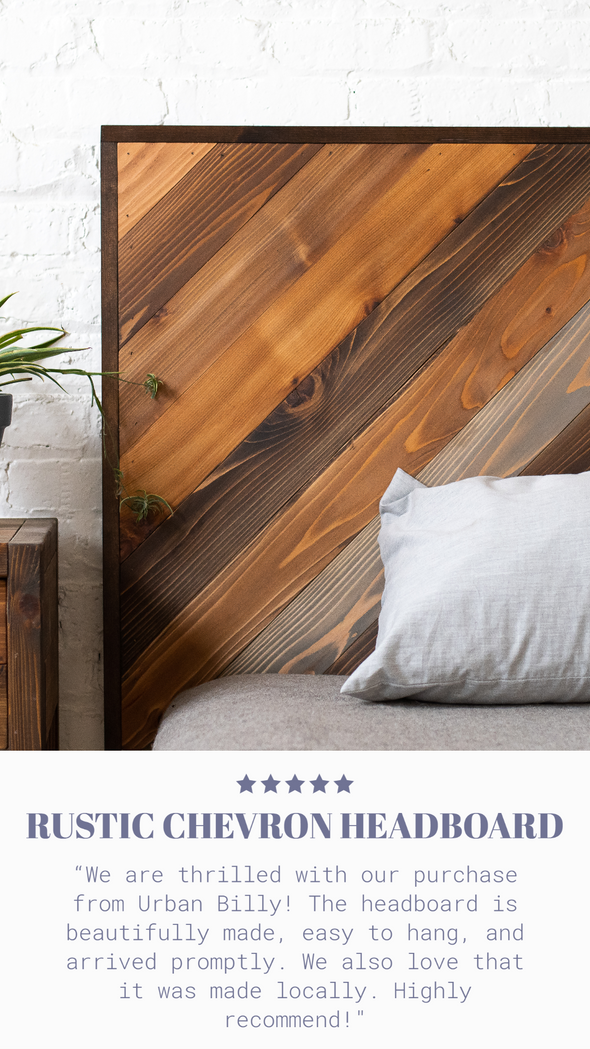 Chevron top headboard king